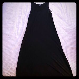 H&M basic black maxi tank dress